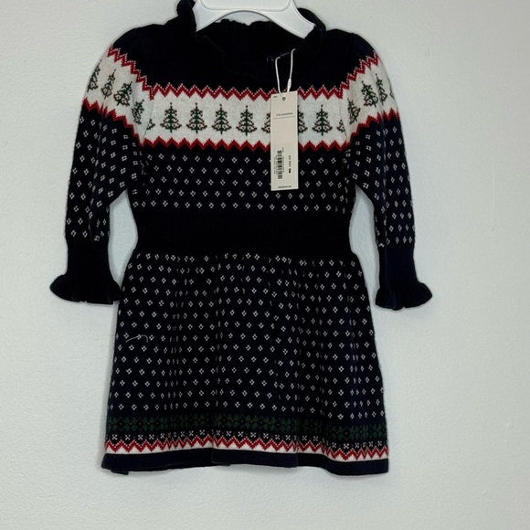 Janie and Jack Other - Janie and Jack Festive Navy and White Dress
